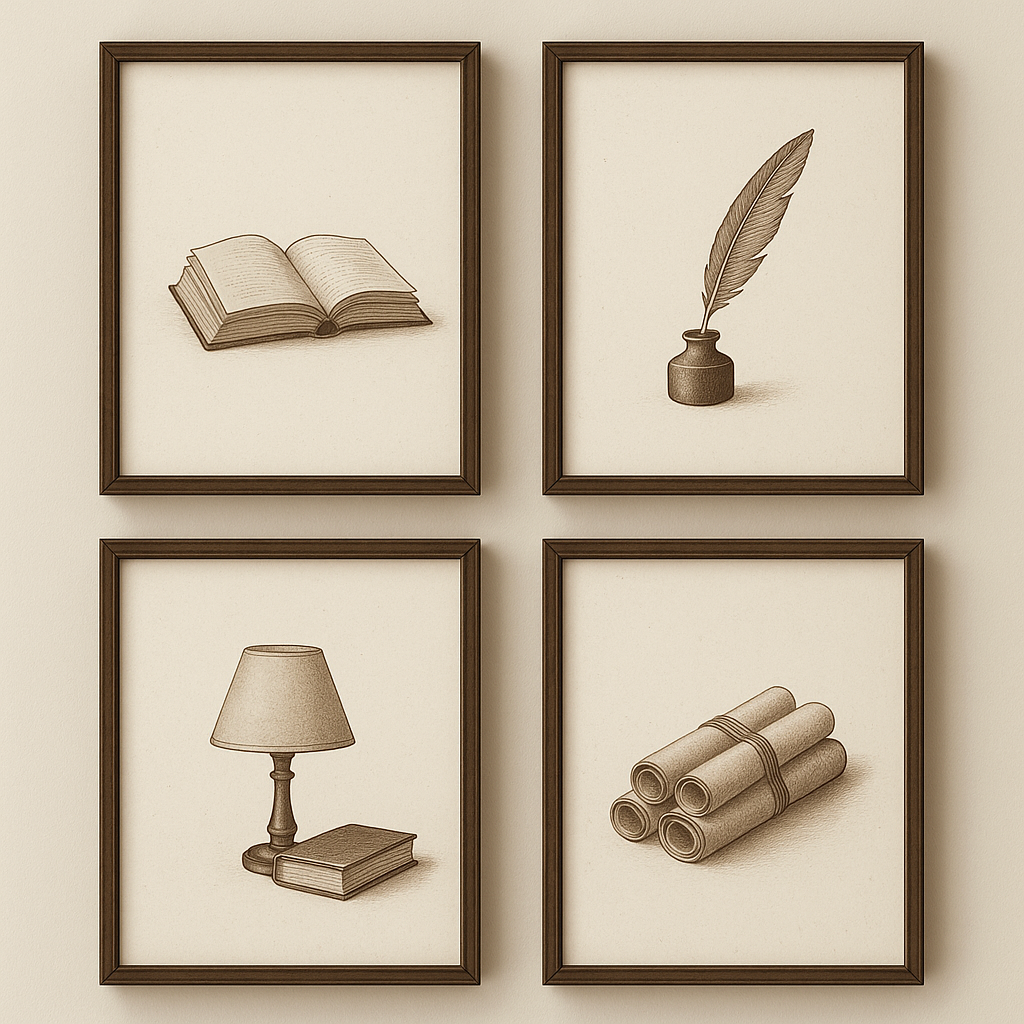 Dark Academia Literature Quote Prints | Instant Download Wall Art