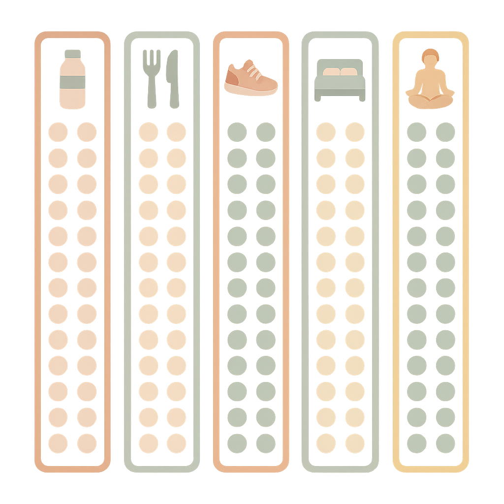 Stay on Track with Vertical Habit Tracker Stickers